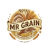 MR GRAIN royal gold and cream logo
