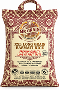 MR GRAIN XXL Long Grain Basmati Rice 5 kg burgundy and cream bag